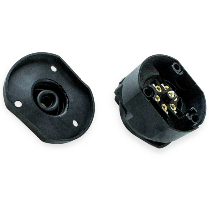 Фишка прицепа пластмасс 12в (мама) влагонепроницаемая + пыльник Мукачево - изображение 1