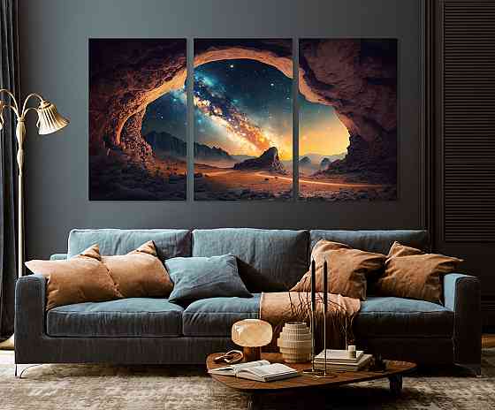 Модульная картина в гостиную / спальню  Зоряний шлях    ART-135_3A Киев
