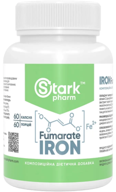 Залізо Stark Pharm Iron Fumarate 50mg 60 капс Київ - фото 3