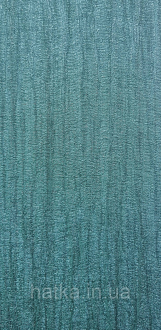 Шпалери вінілові на флізеліні AdaWall Seyyah 1.06х10 однотонні хвилясті смуги структурні смарагдові зелені Київ - фото 5
