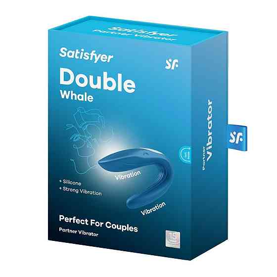 Вибратор для пар Satisfyer Double Whale с двумя моторчиками Sex Aura Киев