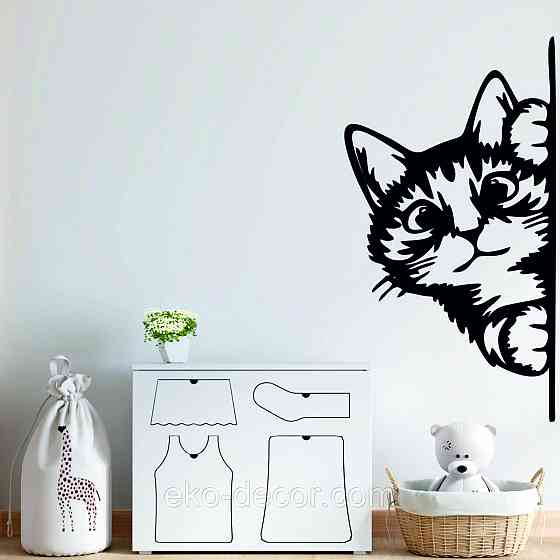 Декоративне настінне 3D Панно «Кіт» Декор на стіну з об'ємом (ціна за 1 шт) Київ