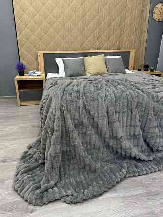 Плед-покрывало полоска Шарпей 200х230 см (+-5см) Серый (87-105) Киев