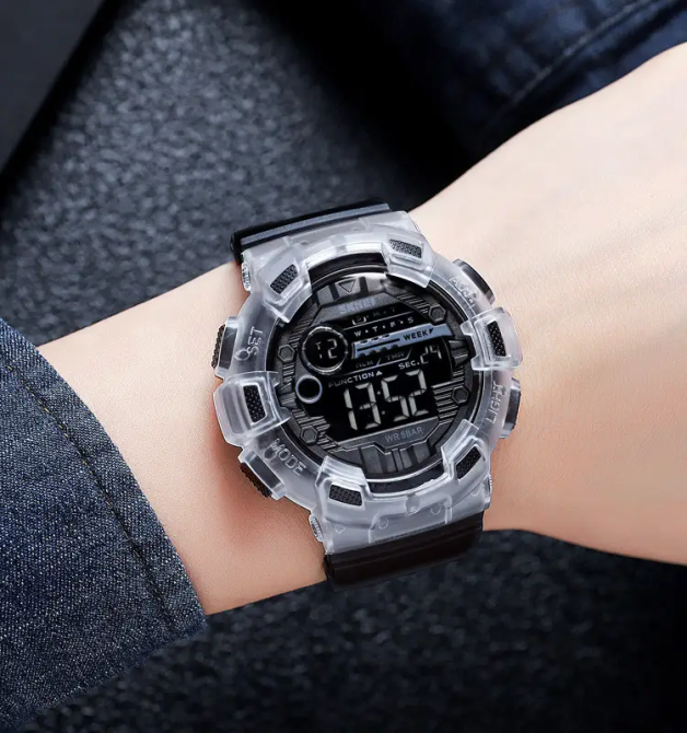 Годинник чоловічий спортивний наручний Skmei 2110 (Чорний з білим) Вінниця - фото 6