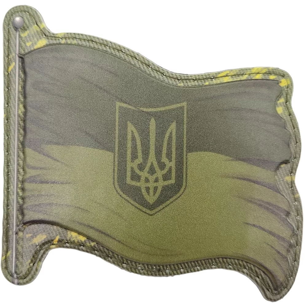 Патч / шеврон стяг Україна олива Запоріжжя - фото 1