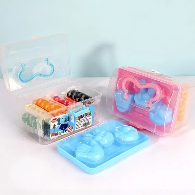 Набір тіста пластелін для ліплення різнокольорова глина для ліплення, дитячий пластилін 12 кольорів у контейнері Кам'янець-Подільський - фото 6