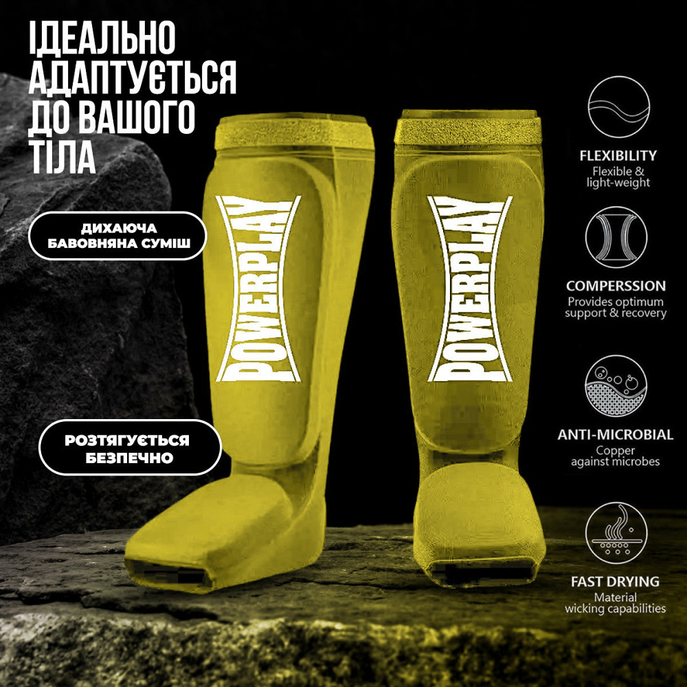 Захист гомілки і стопи PowerPlay 3054 Classic Shin Оливковий L Каменское - изображение 4