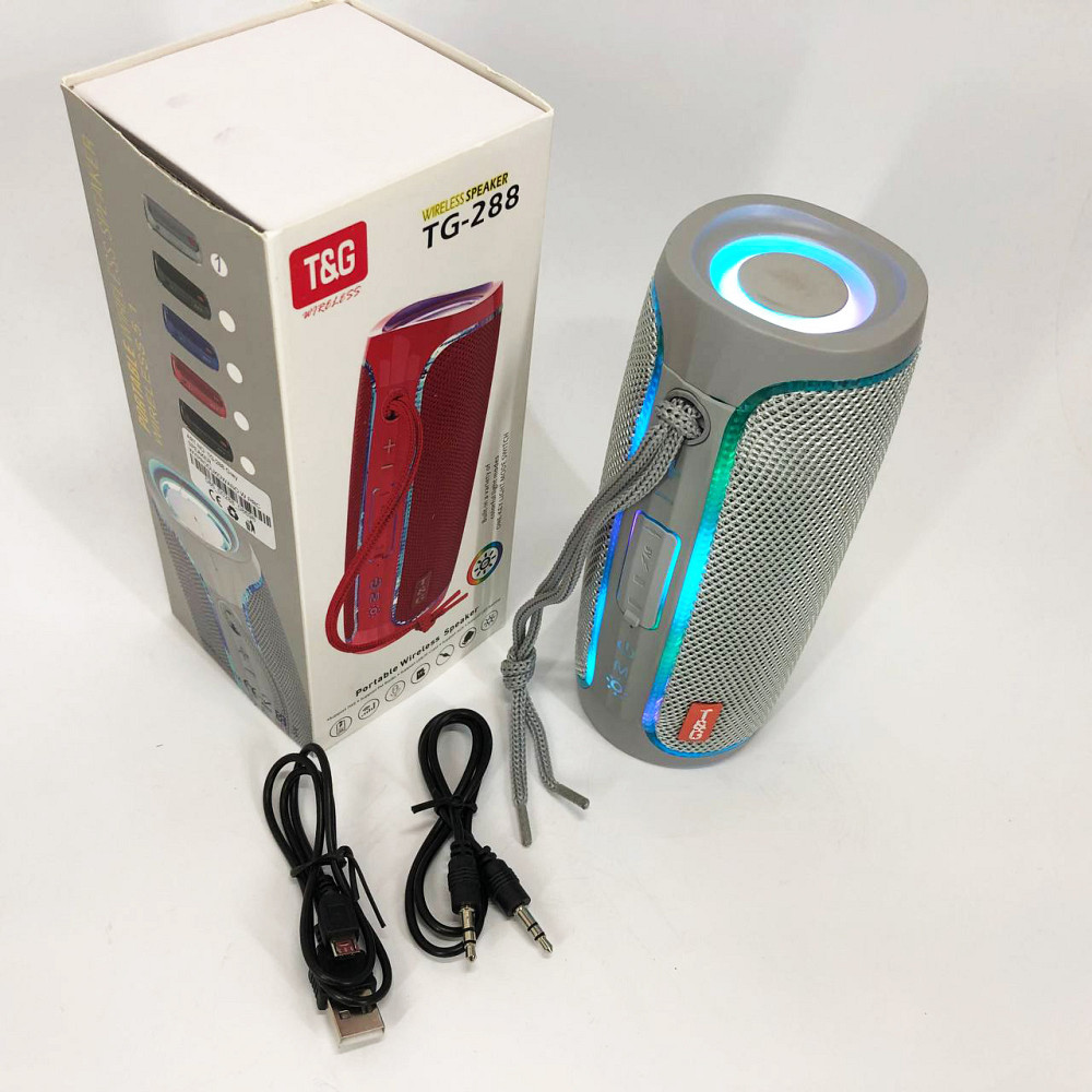 Колонка з ргб підсвічуванням TG288, Колонка на акумуляторі зі світломузикою Портативна блютуз JG-54 Львів - фото 1