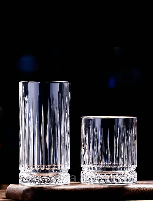 Набір склянок OLens "Спрейлайн" 460 мл 6 шт. високий прозорий для дому та ресторанів 102-693 Київ - фото 2