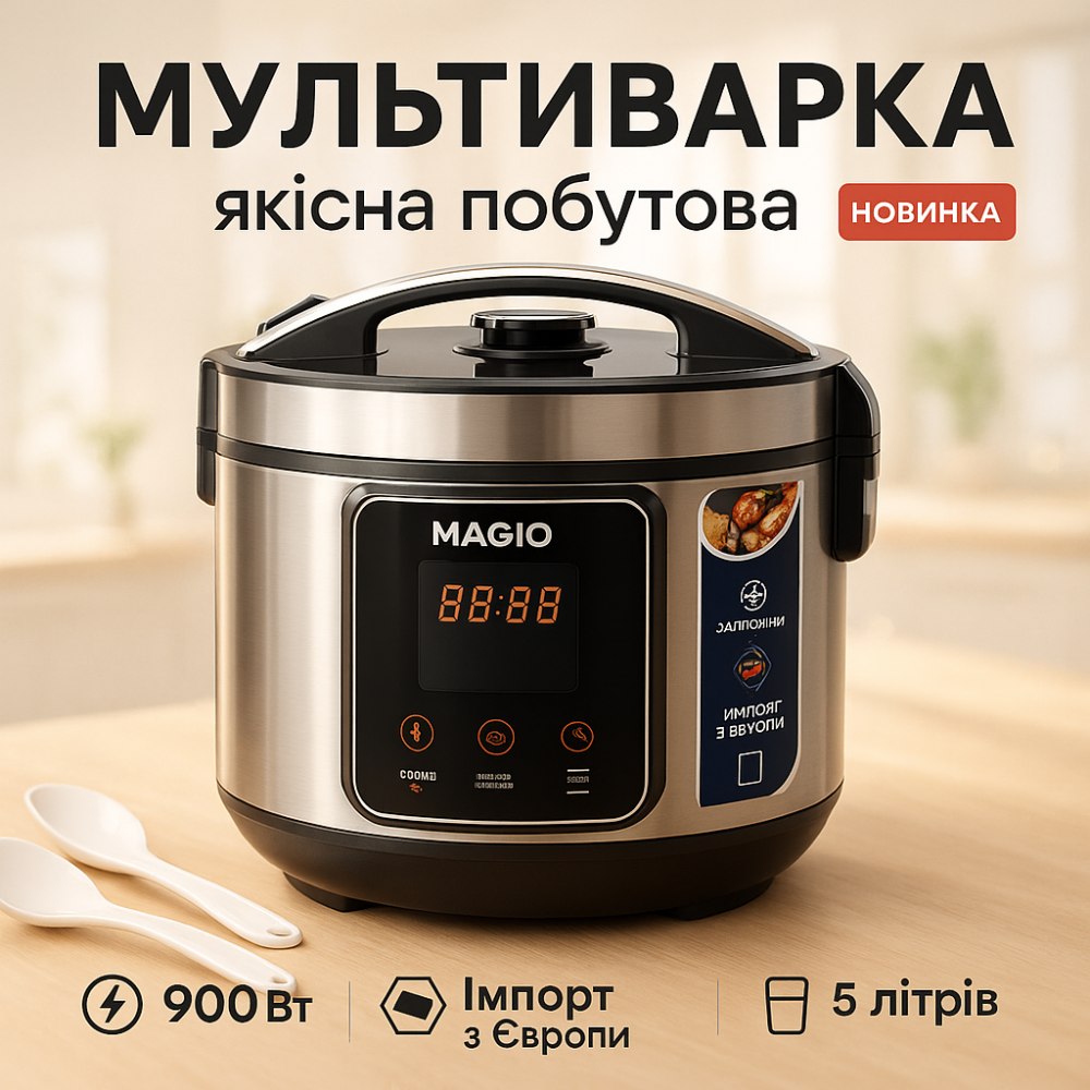 Мультиварка качественная бытовая MAGIO, Скороварка с пароваркой 5 л, Сенсорные мультиварки рисоварки YD-27 Львов - изображение 19