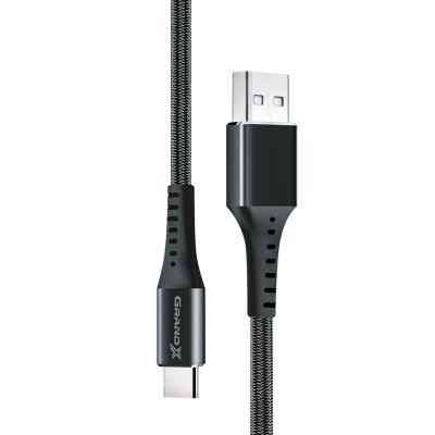 Дата кабель USB 2.0 AM to Type-C 1.2m Black Grand-X (FC-12B) Вінниця