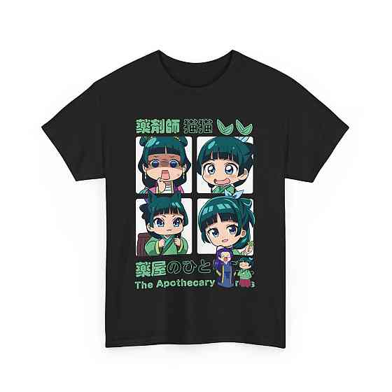 Футболка для хлопчика з аніме принтом Маомао Апотхекарй Діаріес Ессентіал оверсайз (зріст від 165 до 180) Чорний AnimeJ0201m Дніпро