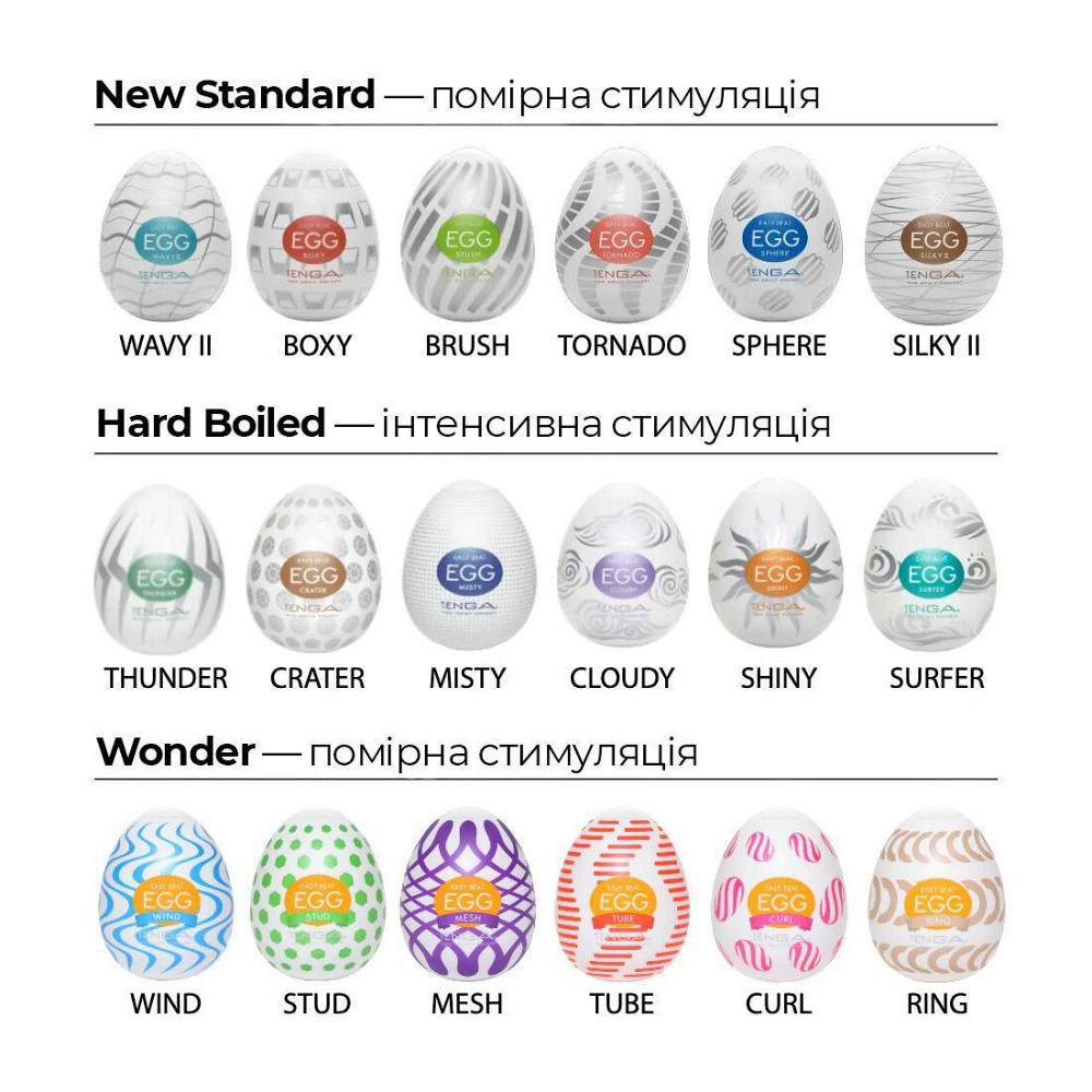 Мастурбатор-яйце Tenga Egg Mesh із сітчастим рельєфом Sex Aura Київ - фото 7