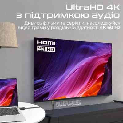Кабель мультимедийный HDMI to HDMI 15.0m v.2.0 prolink4k60-15m Promate (prolink4k60-15m) Винница