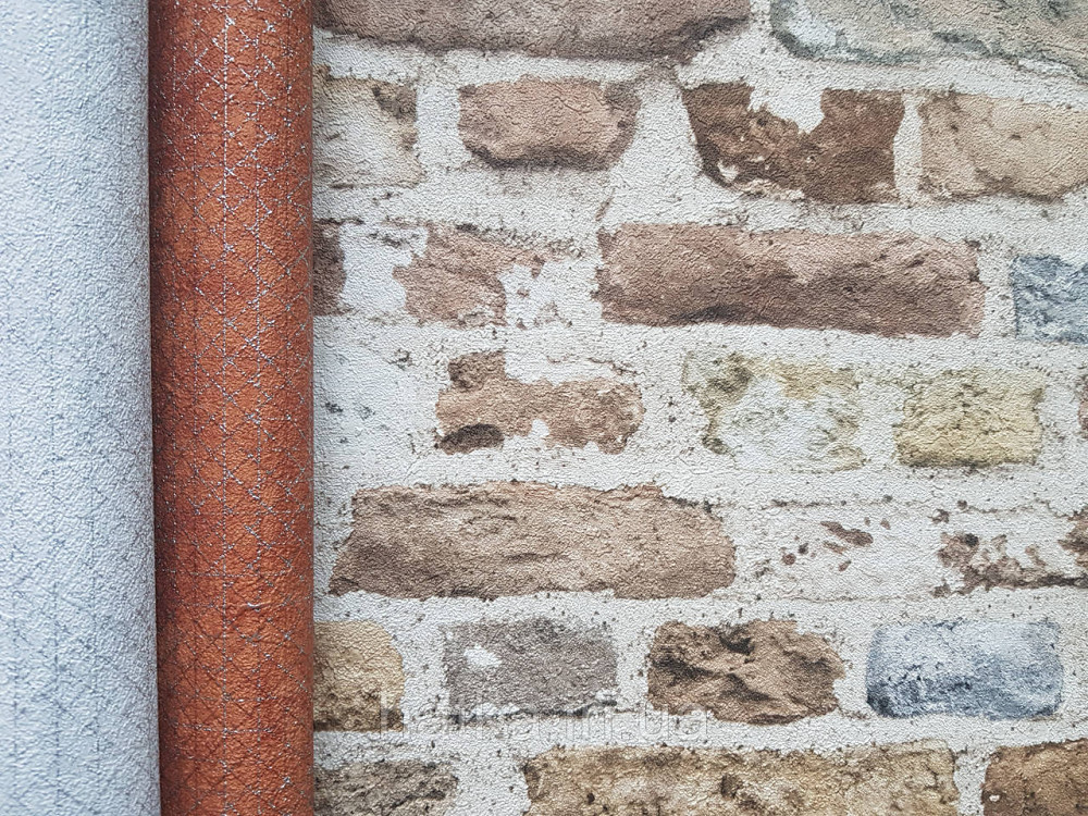 Обои виниловые на флизелине AS creation The Bos 0.53х10 под кирпич бежевые коричневые серые Киев - изображение 3