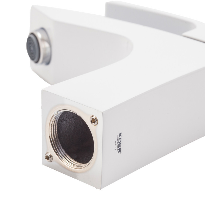 Смеситель для умывальника Koer KB-10007-04 хром с белым (KR5149) Харьков - изображение 5