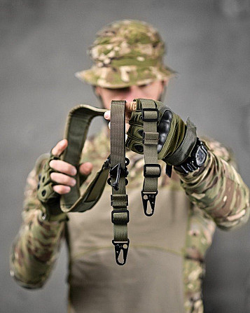 2х двухточечный ремень оружейный cordura oliva ДЛ6323 Киев - изображение 1