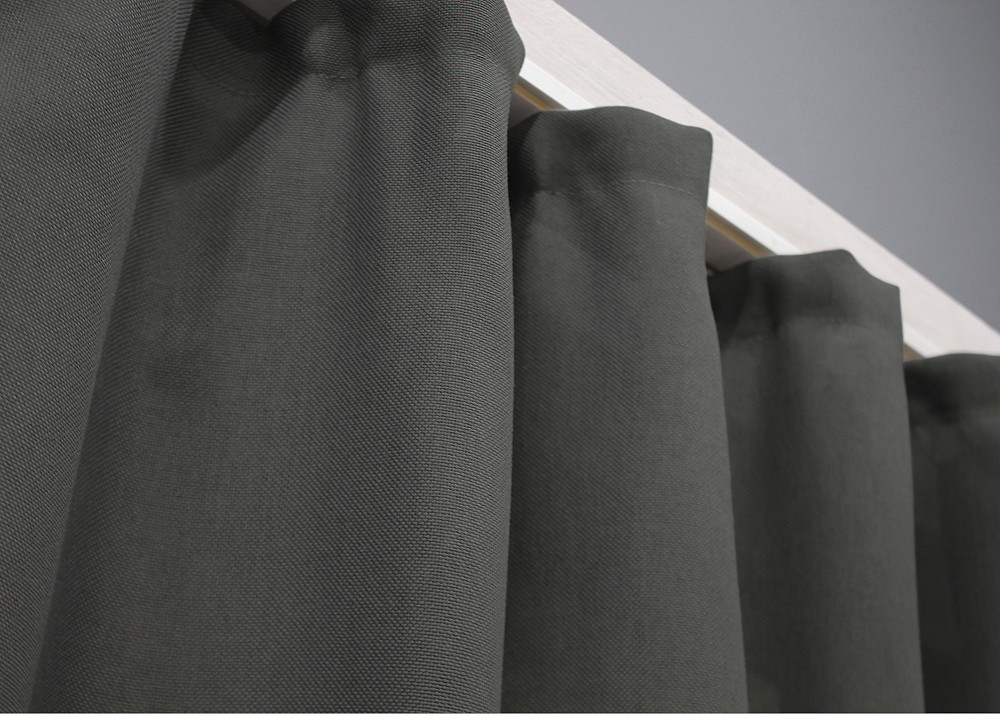 Комплект коротких штор VR-Textil  Лен Мешковина № 1234ш Серый 130х170 см 2 шт (35-0301) Киев - изображение 7