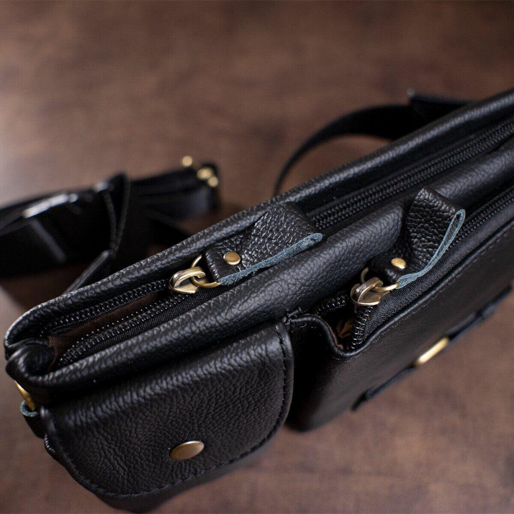 Сумка на пояс Vintage 14734 Чорна Київ - фото 8
