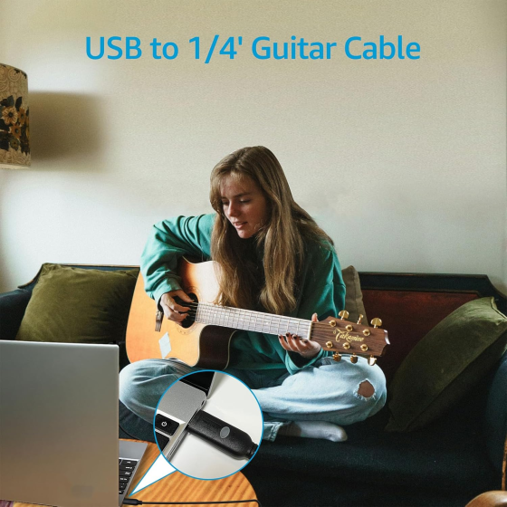Аудіокабель DSD TECH SH-AU20B USB - 6,35 мм Луцьк