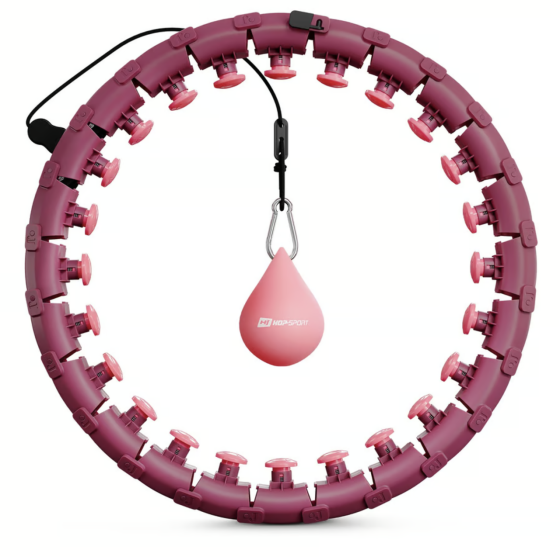 Хулахуп Hop-Sport HS-106HH масажний з обважнювачем рожевий Київ