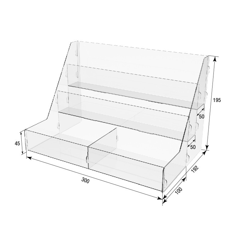 Товарна горка EKOSTAR на 3 комірки з акрила 300х135х195 Київ - фото 3
