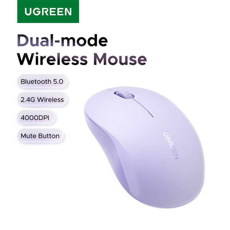 Компьютерная мышь беспроводная UGREEN M331 Multi-mode Wireless Mouse Purple Одесса - изображение 13