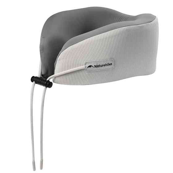 Подушка бавовняна для шиї, з пам'яттю Naturehike CNK2450WS019, сіра Рівне
