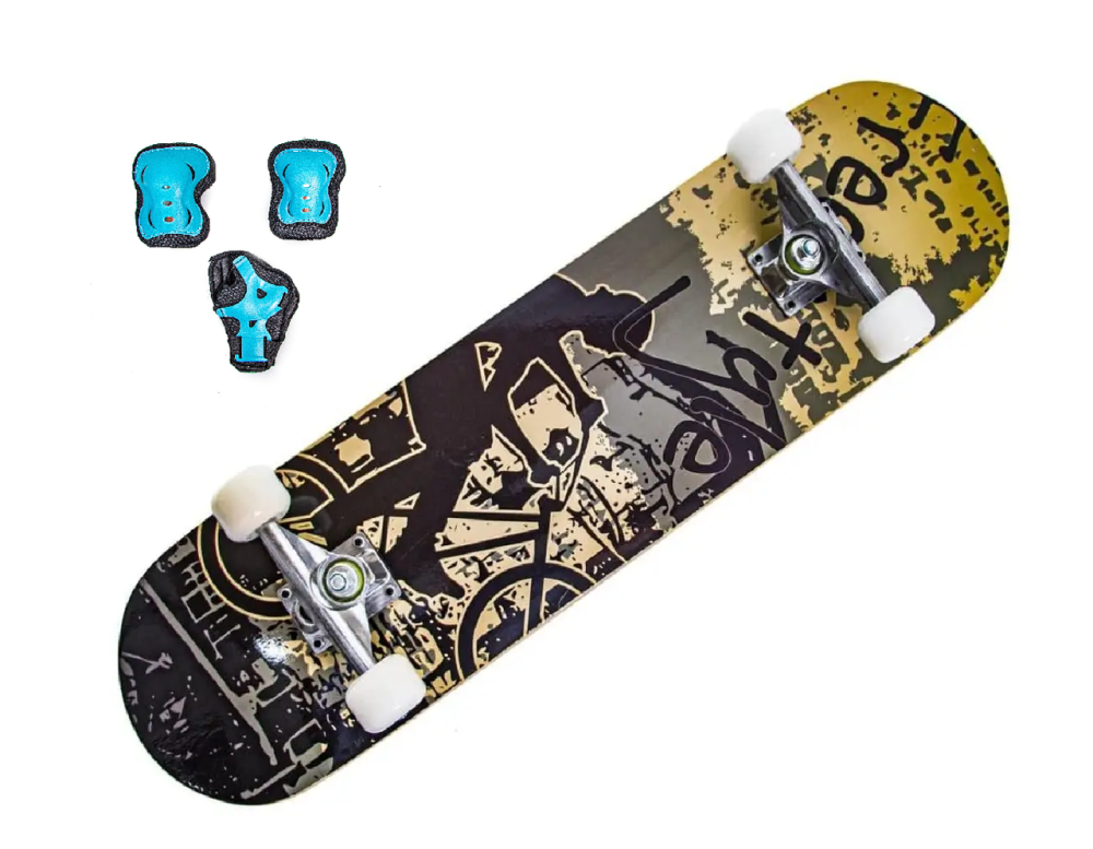 Скейт "Freestyle" с защитой в комплекте. Нагрузка до 85 кг Одесса - изображение 1