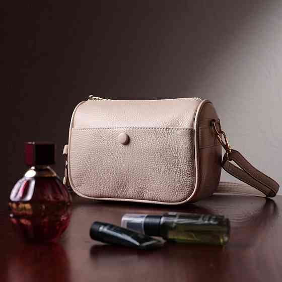 Компактна сумка крос-боді для жінок з натуральної шкіри на кожен день Vintage 22591 Біла Київ