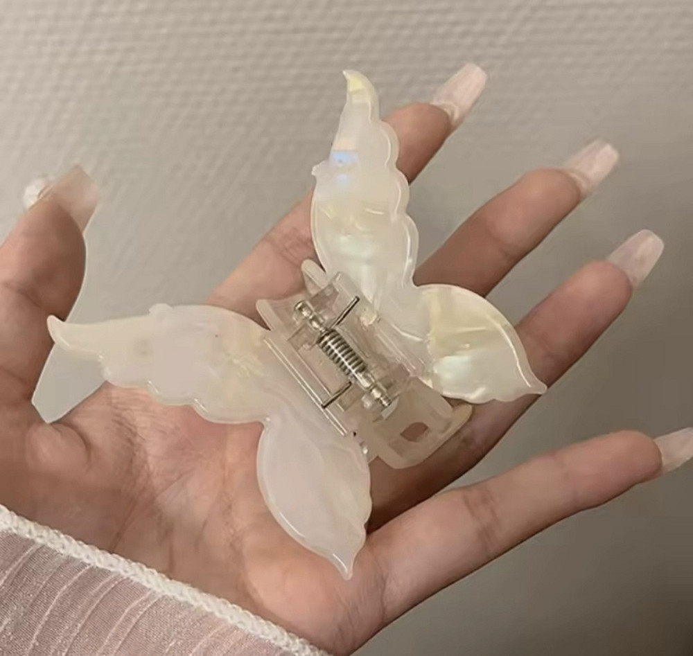 Заколка-крабік метелик Білий Смела - изображение 3