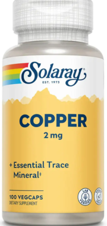 Мідь хелатна Solaray Copper 2mg 100 капс Київ