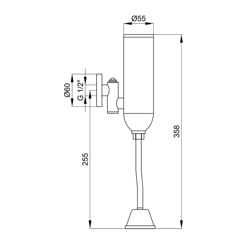 Кран для пісуара сенсорний Lidz (CRM) 90 00 082 00 Київ - фото 2