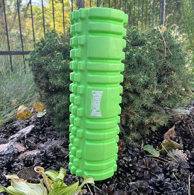 Масажний ролик (роллер) PowerPlay 4342 Massage Roller Зелений (30x10см.) Кам'янське - фото 7