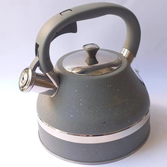 Чайник со свистком Edenberg EB-8856 с мраморным покрытием и турбо индукционным капсульным дном 3л Gray AV-36 Львов - изображение 1
