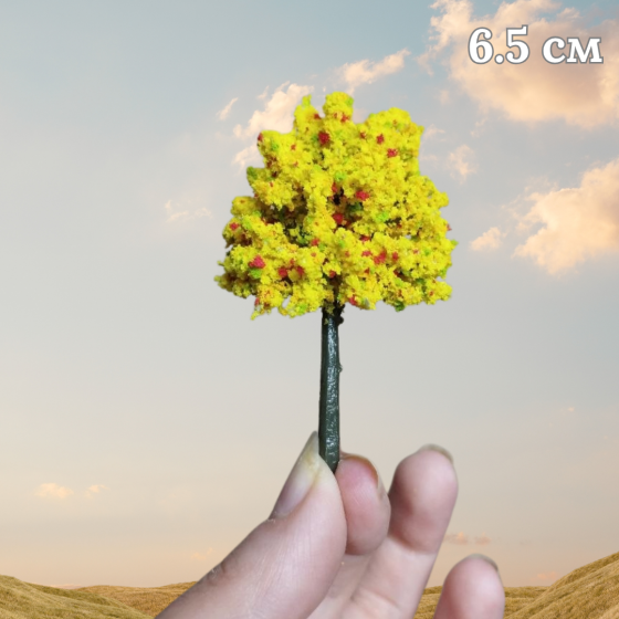 Осіннє дерево Садове 6.5 см для макетів, мініатюри, міні-саду, діорам, моделювання, поробок Одеса