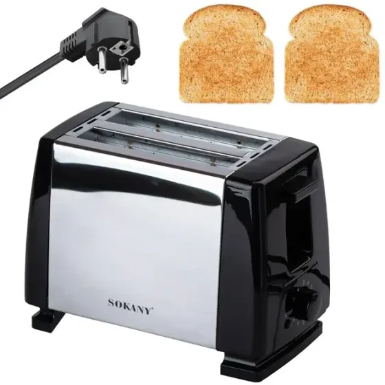 Тостер HJT-016 600-700 Вт с лотком для крошек, кнопкой выключения и равномерным поджариванием хлеба Одесса