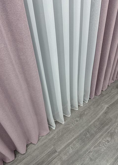 Премиум шторная ткань blackout 100%, двусторонняя, коллекция «ASHEN NIGHT» цвет пудровый 1843ш Киев - изображение 7