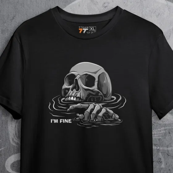 Футболка чоловіча з  принтом I'm Fine Розмір 48 Anime0111 Дніпро