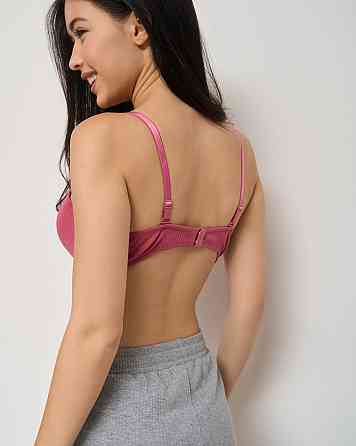 Бюстгальтер бавовняний у рубчик Nicoletta 80574 95B, Фуксия Київ