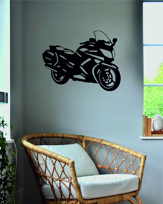 Декоративное настенное Панно «Мотоцыкл» Декор на стену 90*69 см, Черный Киев - изображение 6