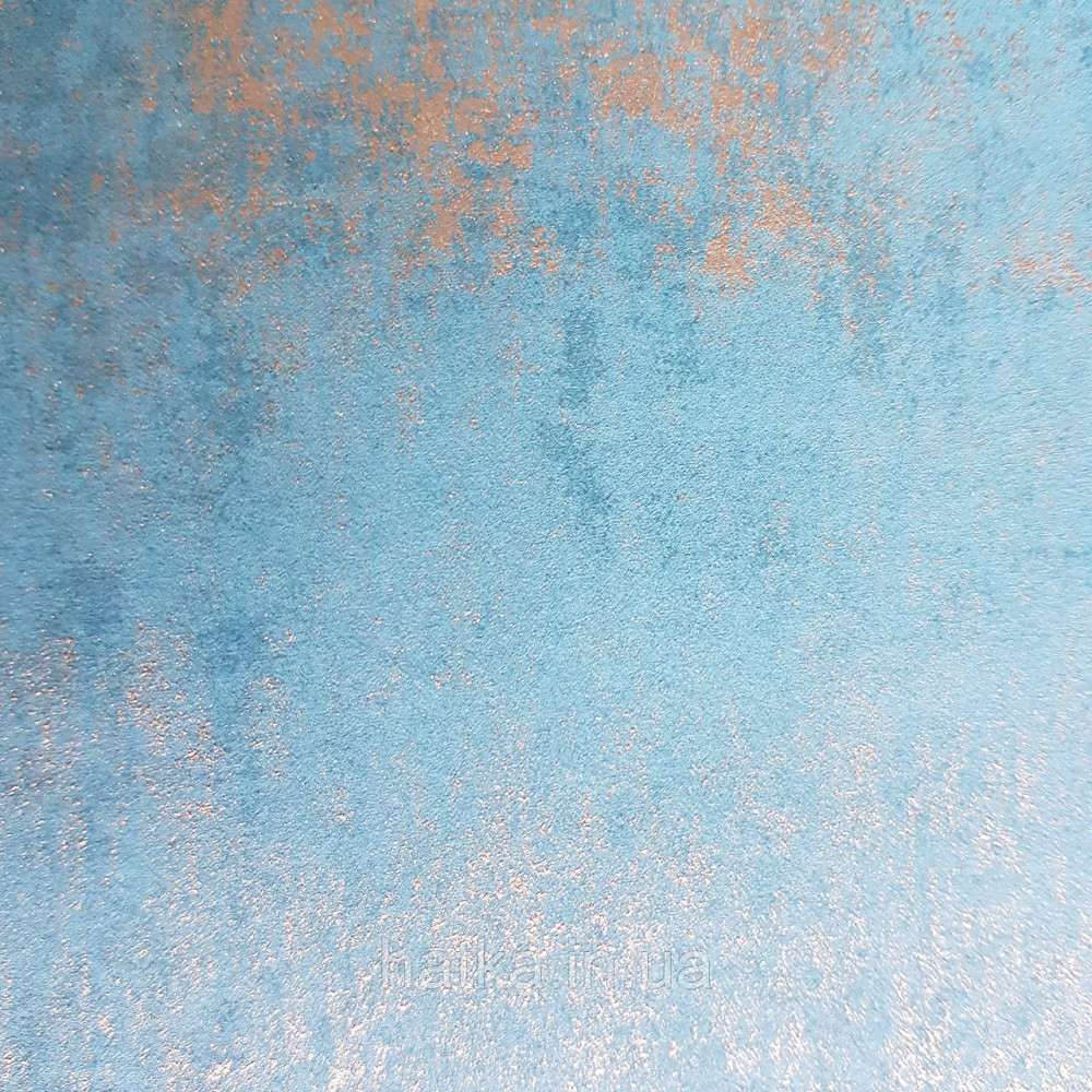 Шпалери флізелінові еко Casadeco Stone 0.53х10 м під венеціанську штукатурку бірюзовий з золотом з перламутром Київ - фото 1