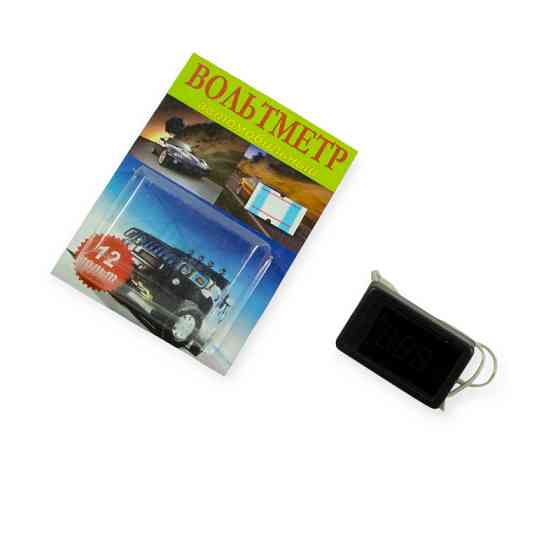 Вольтметр с дисплеем на скотче с проводом 12В с синей подсветкой МАРС Мукачево