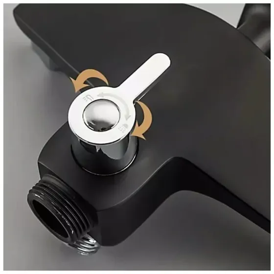 Змішувач для ванни з душовим гарнітуром Frap F2257 чорний/хром Київ