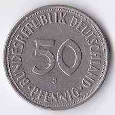 50 пфеннігів 1950 J - Німеччина Полтава