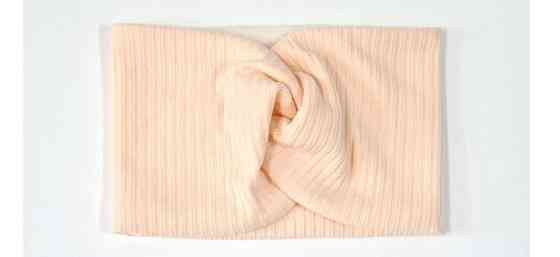 Пов'язка жіноча на флісі трикотаж персик Київ