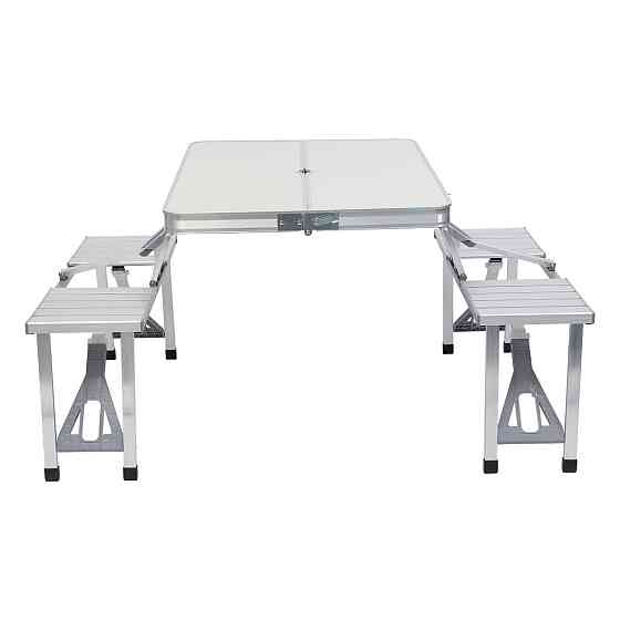 Lugi Складаний алюмінієвий стіл трансформер + 4 стільці для пікніка у валізі набір туристичних Киев