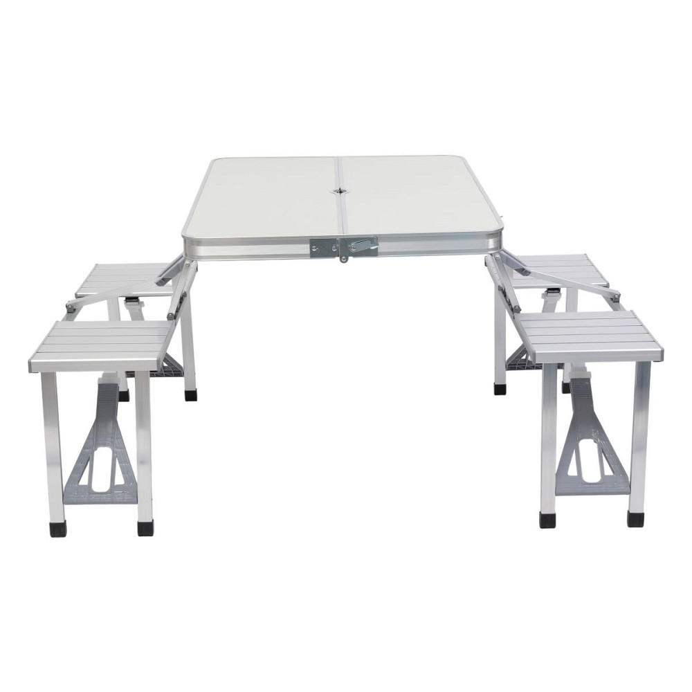 Lugi Складаний алюмінієвий стіл трансформер + 4 стільці для пікніка у валізі набір туристичних Киев - изображение 2