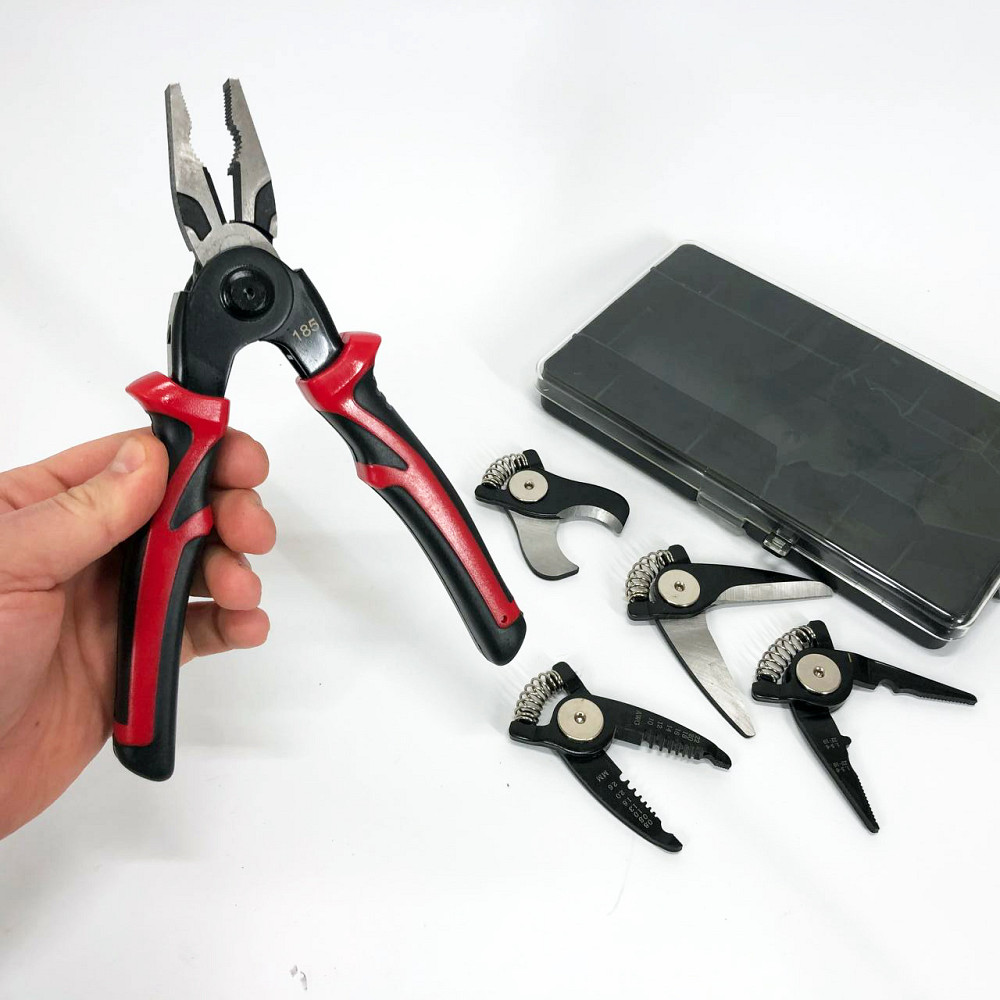 Багатофункціональний набір швидкозмінних інструментів 5 в 1 (плоскогубці, зачищення ізоляції, щипці обтискні) SA-84 Львів - фото 2