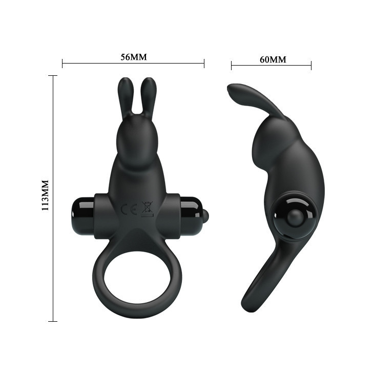 Віброкільце PRETTY LOVE VIBRANT PENIS RING I Black Sex Aura Київ - фото 6